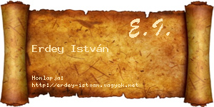 Erdey István névjegykártya